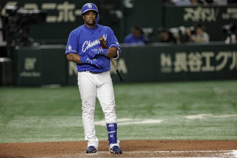 ビシエドは出番が限られ、中日退団が決まった　©Kiichi Matsumoto