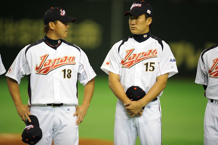 09年WBC時、松坂大輔と　©Naoya Sanuki