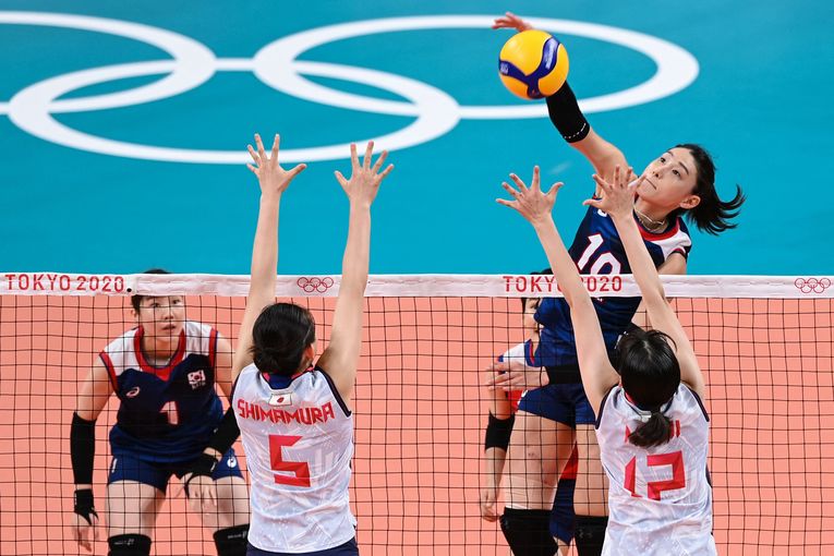 エース、キム・ヨンギョンを中心に粘りを見せた韓国代表　©︎AFP/AFLO