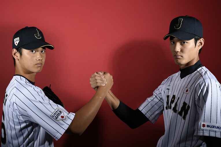 2014年日米野球に臨む日本代表に選出された大谷翔平と藤浪晋太郎　©︎Naoya Sanuki