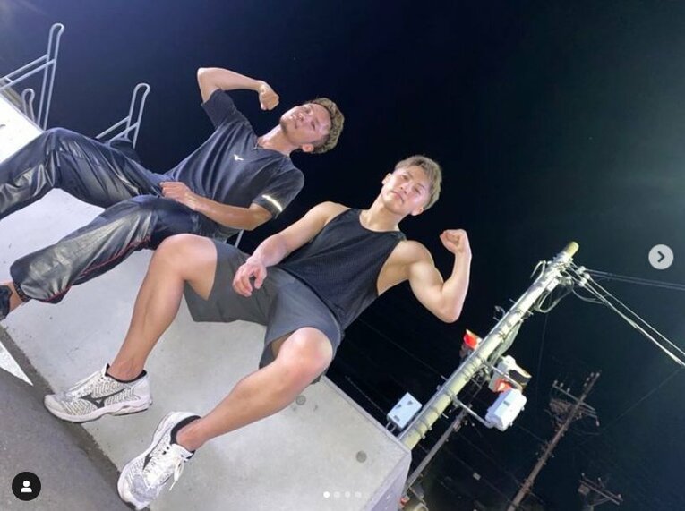 幼なじみのアスリートとして地元でランニングをともに行ってきた山口　※写真は山口聖矢instagramより