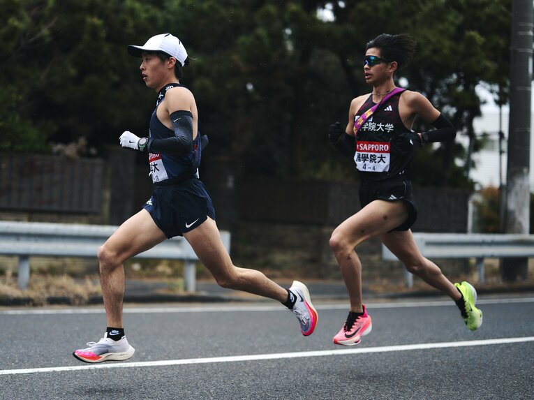エース区間の3区で格上相手に大健闘を見せた2年生の辻原輝。年始の箱根では4区を走った　©Yuki Suenaga
