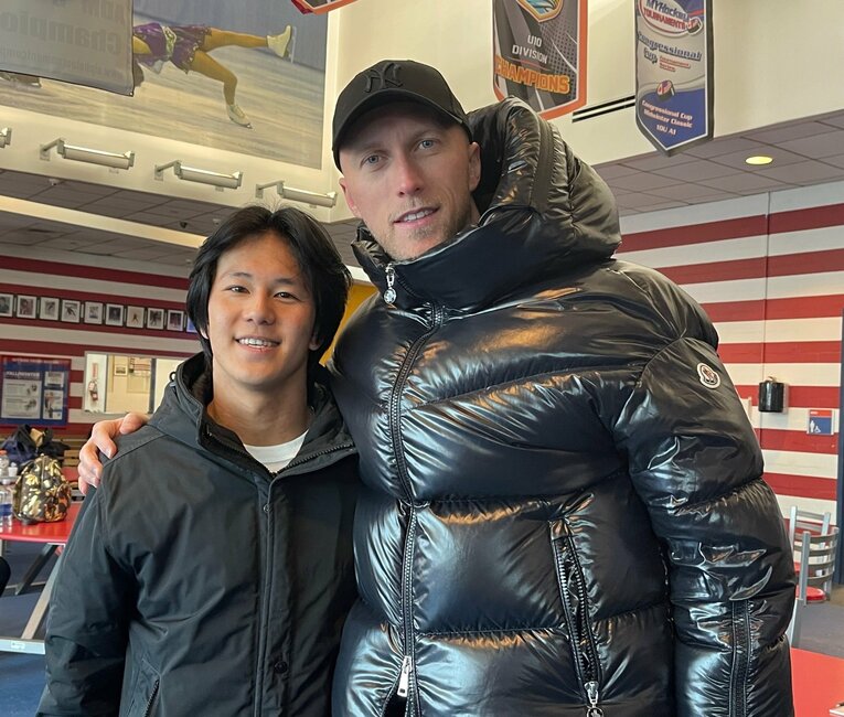 シャオ・イム・ファと振付師のブノワ・リショー　©Akiko Tamura