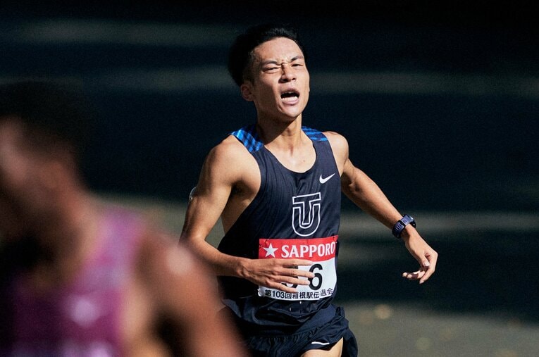 気持ちを感じる走りで日本人トップとなる全体4位に食い込んだ東洋大の宮崎優（3年）。果たして伝統の鉄紺は本選でどんな結果を残すだろうか？ ／ photograph by Yuki Suenaga