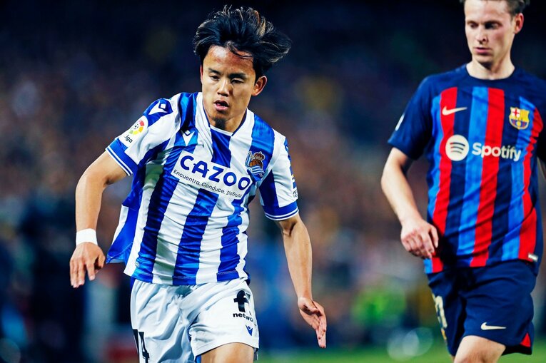 今季9点目！ 久保建英が凄まじい「バルサ撃破ドリブル、ブスケッツ退団・優勝セレモニーが同時に」カメラマンが見た“美しいカンプノウの夜”(64)