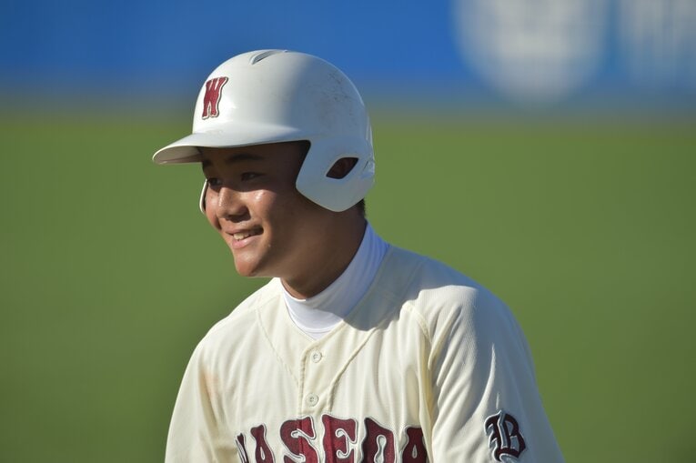 当時１年生の清宮。2015年夏の高校野球・西東京都大会準々決勝　早稲田実業×八王子で　©︎Hideki Sugiyama　