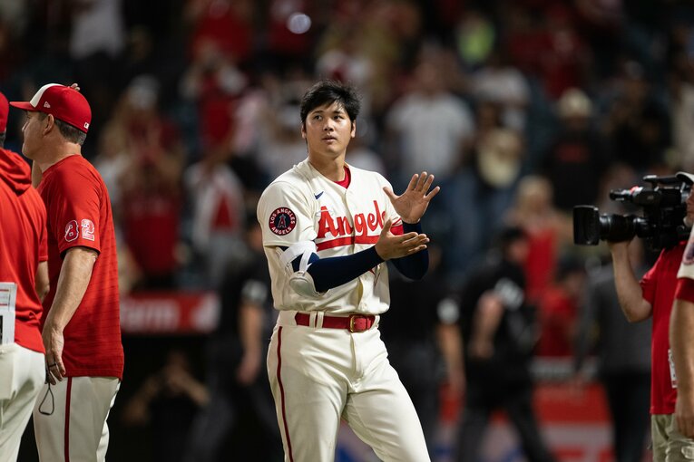 大谷の熱投に応え、延長戦の末に勝利したエンゼルス　©Nanae Suzuki
