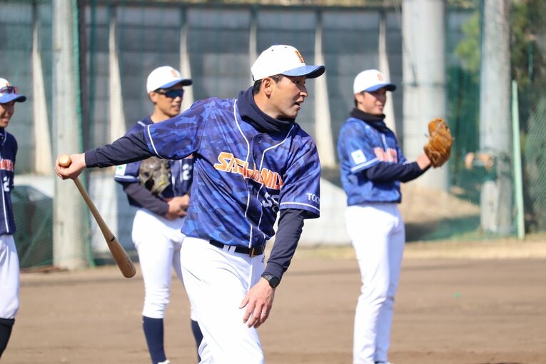 現在は社会人野球・鷺宮製作所でコーチを務める久保さん　©Genki Taguchi