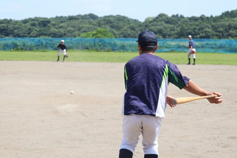 加美農業、佐伯監督のノック