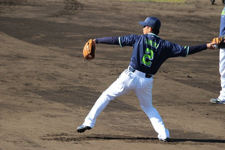 2019年2軍キャンプでの大引　©Kou Hiroo