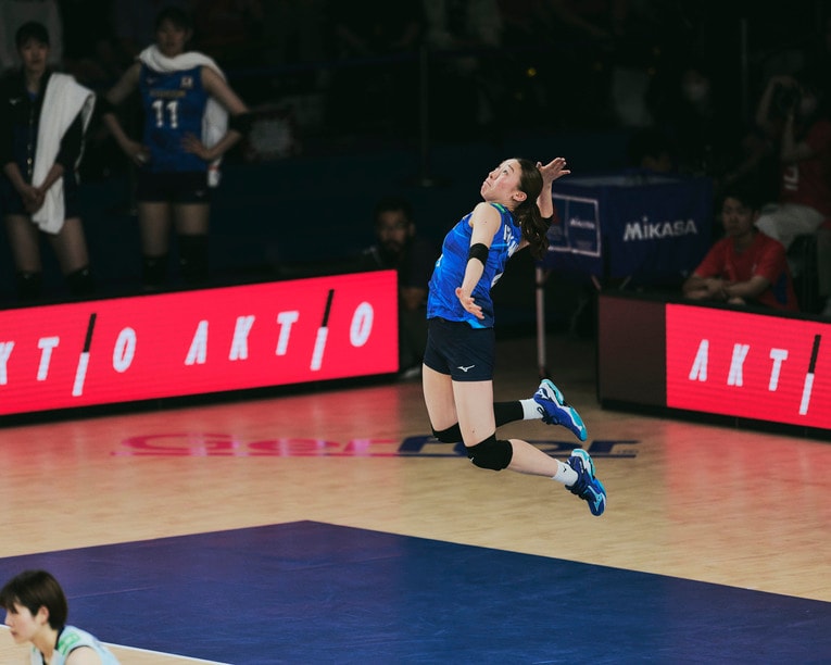 石川真佑（VNLセルビア戦）©︎Yuki Suenaga