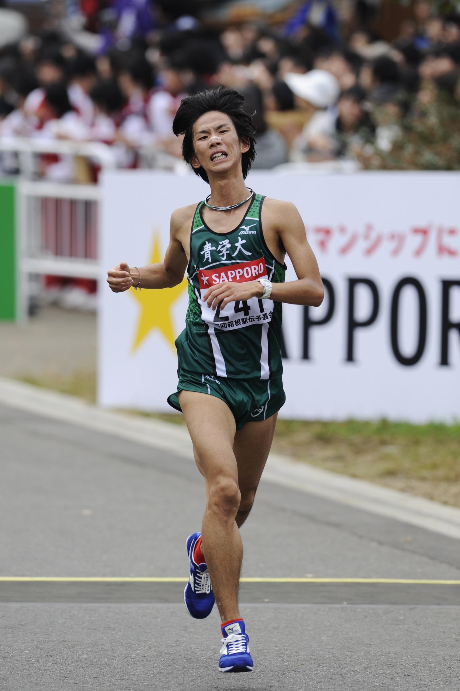 予選会で好走した荒井は日誌に「やっとの思いだ」　©フォート・キシモト