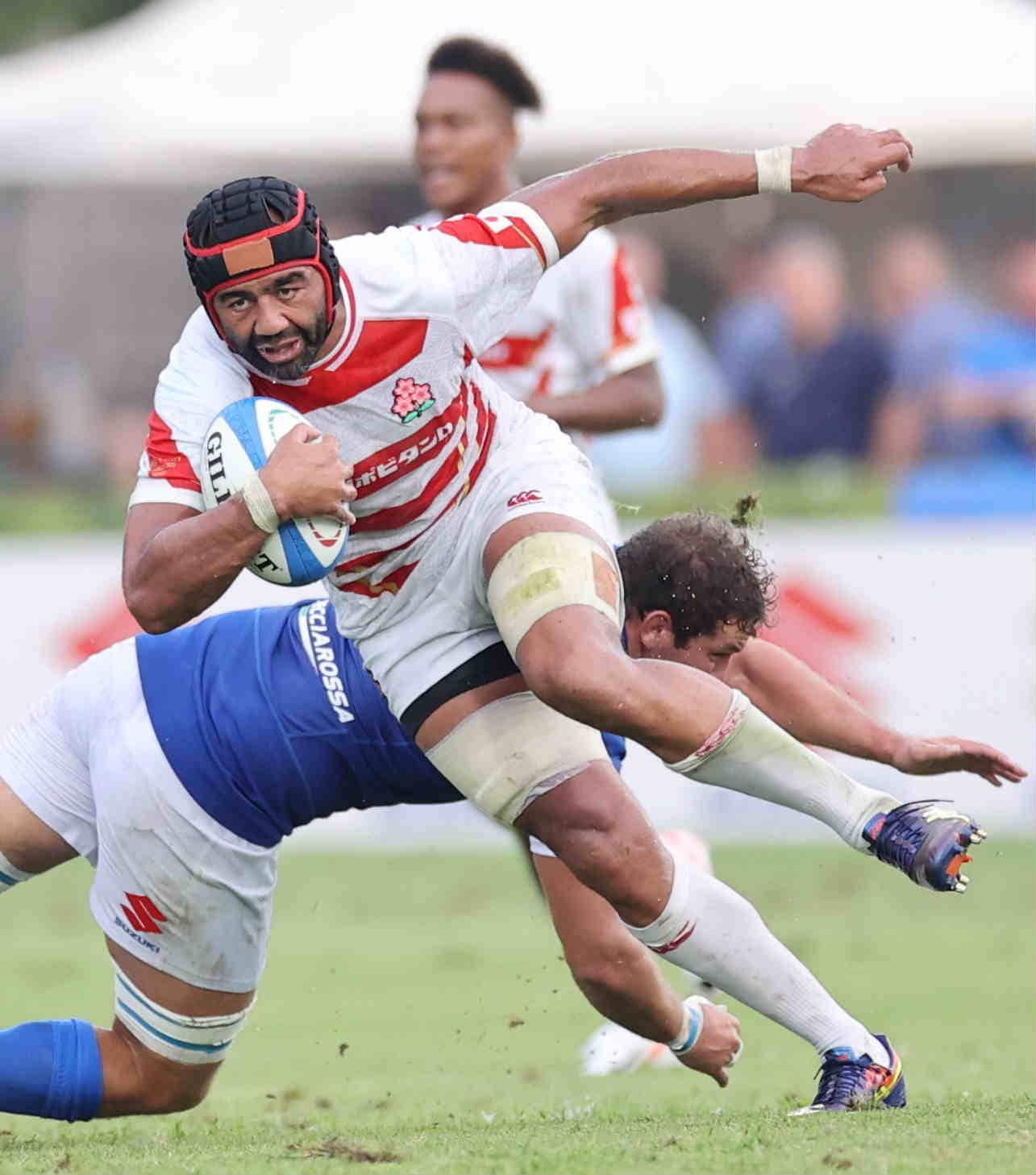 イタリア戦でのリーチマイケル　©︎JIJI PRESS