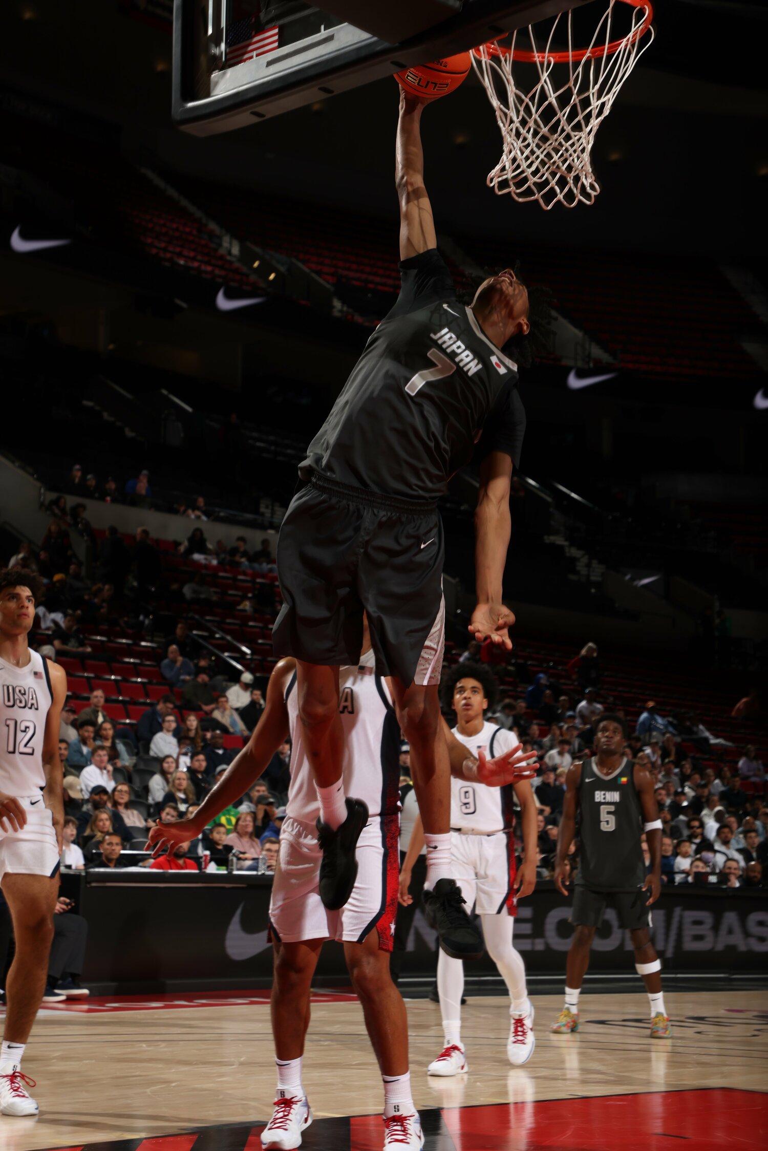 フープサミットで躍動するタージ・アリーザ ©︎Cameron Browne/NBAE via Getty Images