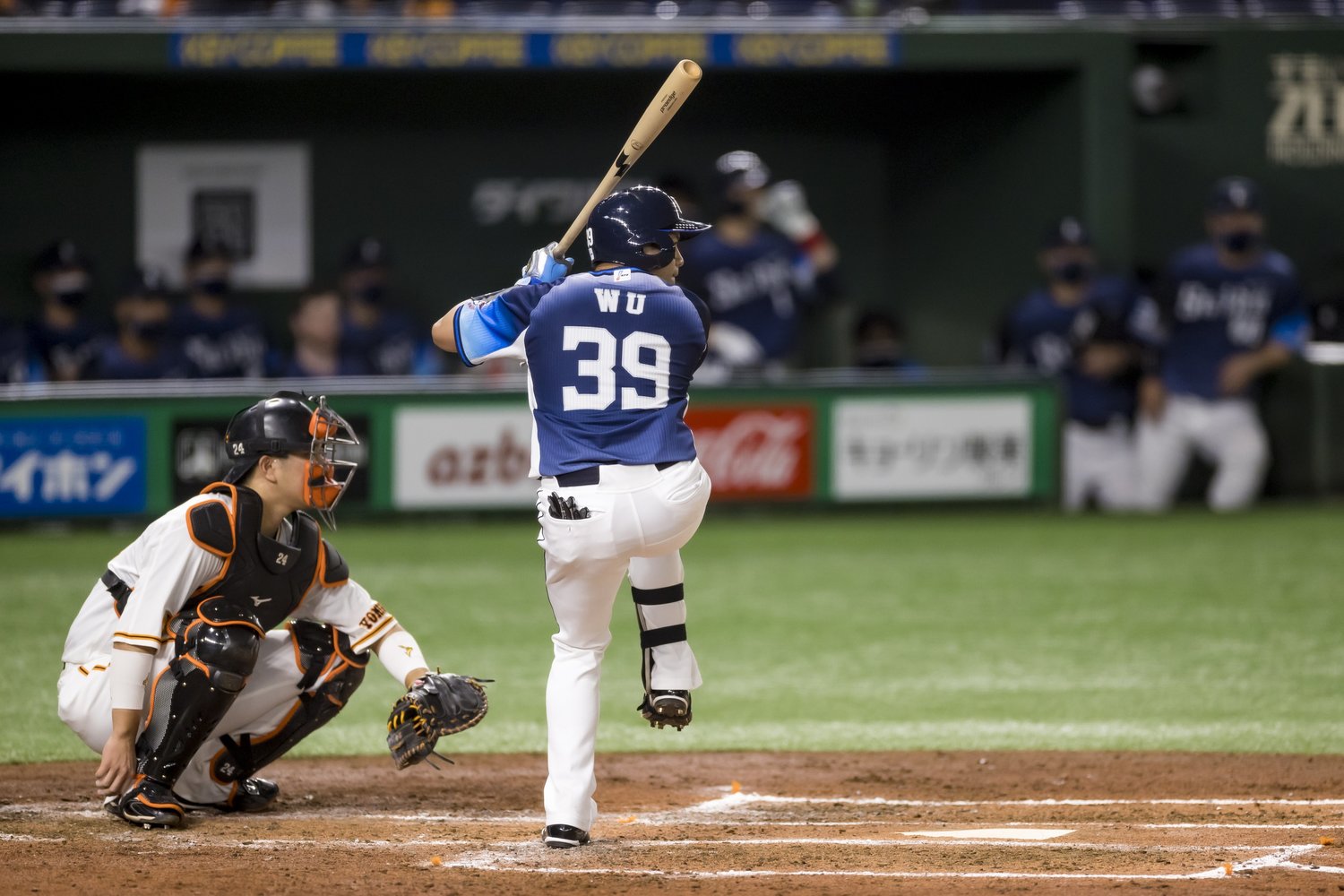 呉のバッティングフォーム ©Kiichi Matsumoto