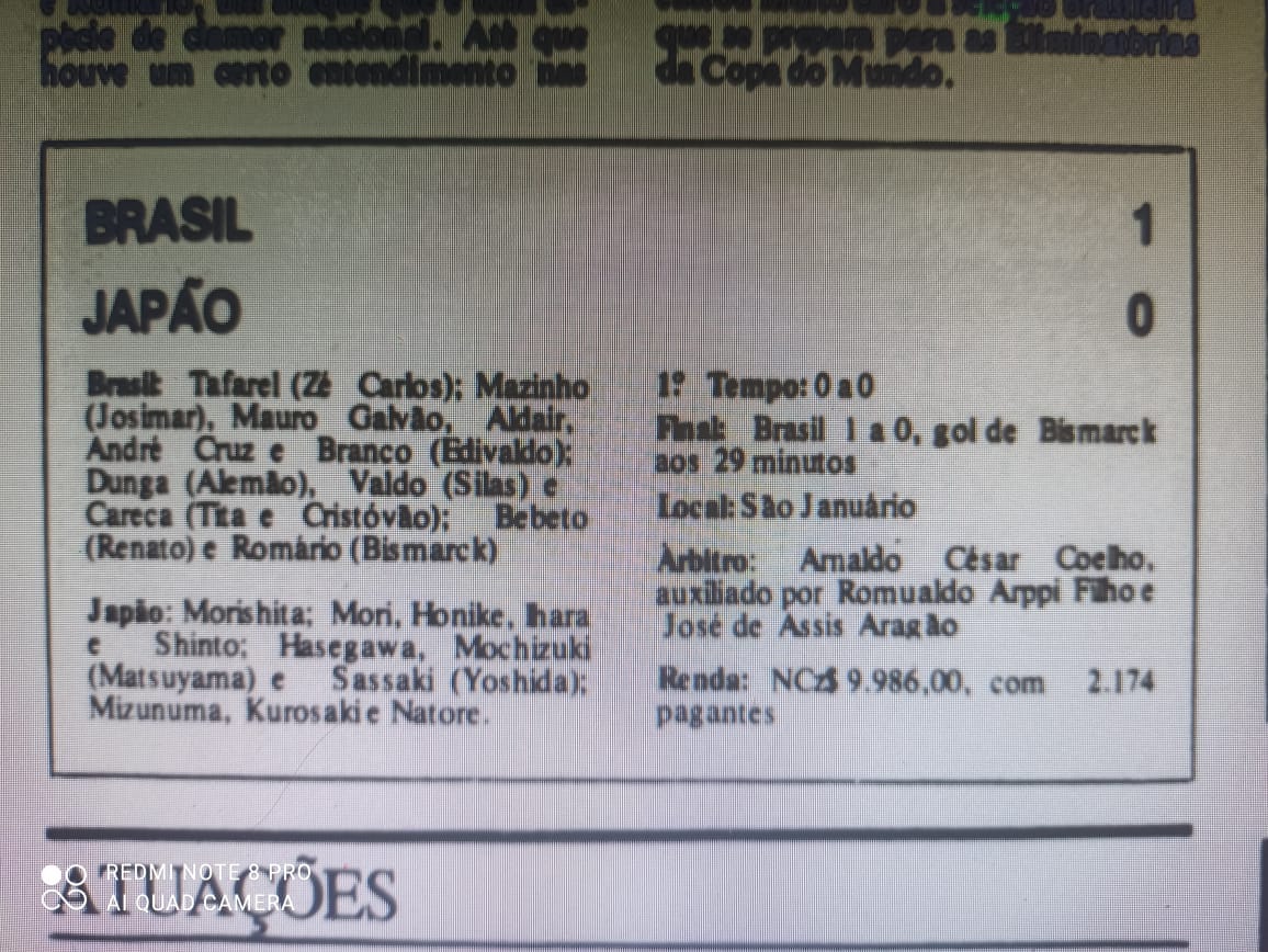 当時の結果とスタメンを伝える紙面　©Hiroaki Sawada