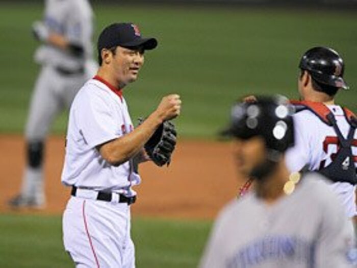 「ソイヤッ!」に重なる斎藤隆の実直な想い。~ボストンに流れる一世風靡セピア~<Number Web> photograph by Yukihito Taguchi