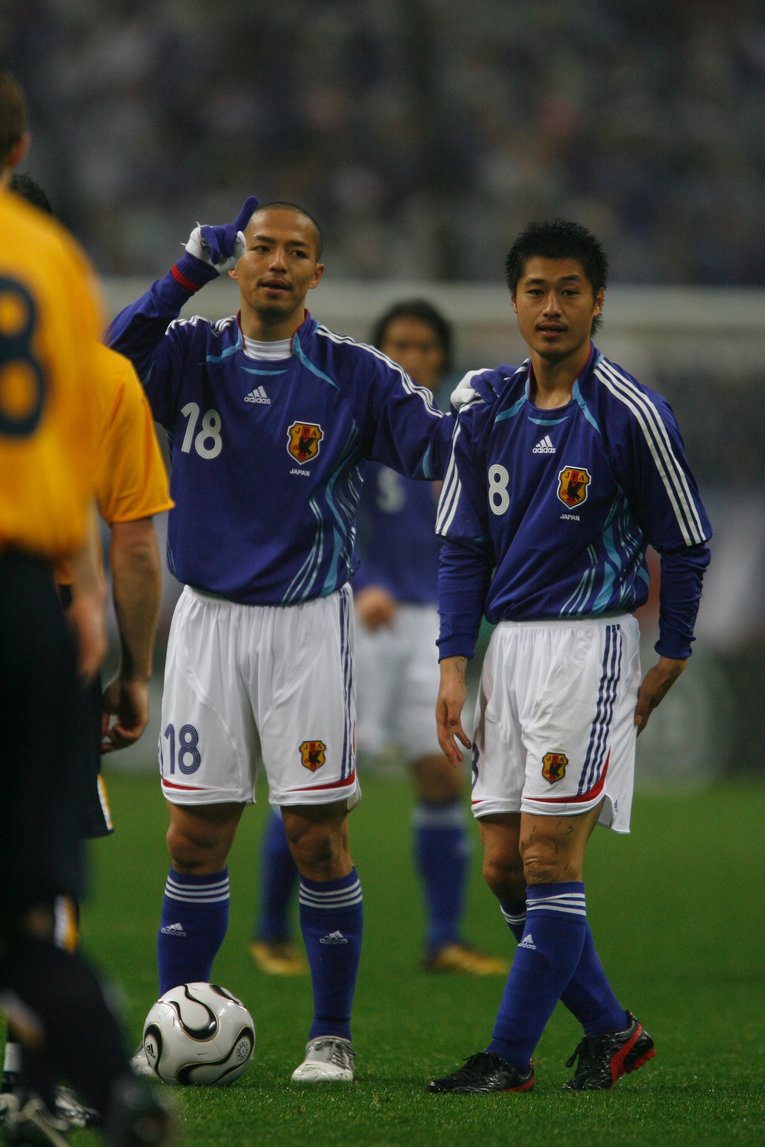 小野伸二と小笠原満男（2006年キリンカップ）　©︎Naoya Sanuki