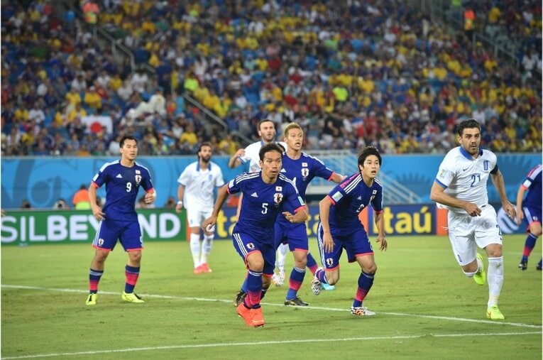 ブラジルW杯の長友と内田　©JMPA