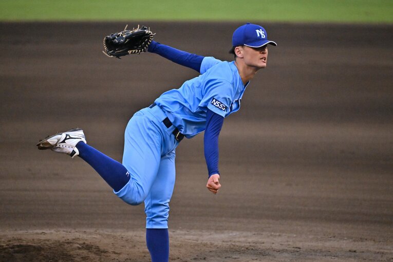 日体大時代の寺西。大学ジャパンにも選ばれるなど活躍した　©Hideki Sugiyama