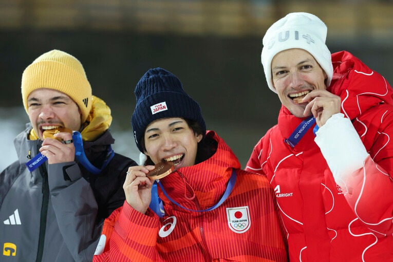 前評判を覆し銅メダルを獲得した二階堂　©Tsutomu Kishimoto/JMPA