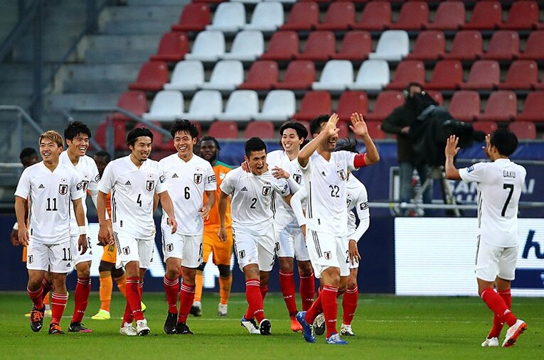 植田直通の劇的なゴールで2020年初勝利を飾った日本代表。しかしこの試合を開催するにあたっては困難の連続だった ／ photograph by Getty Images