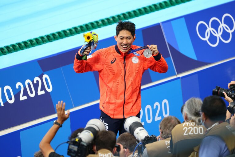 東京五輪でメダリストとなったことで、水泳選手としての比重が知らず知らず上がっていたという　©JMPA