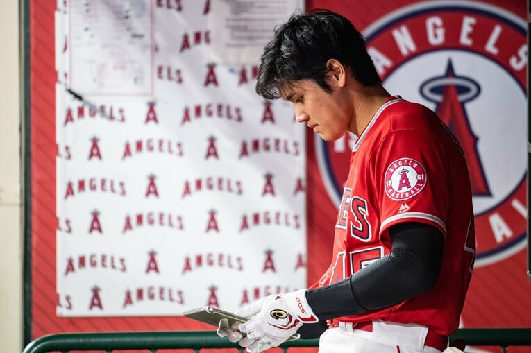 プロ7年目、メジャー2年目（2019年）の大谷翔平　©BUNGEISHUNJU