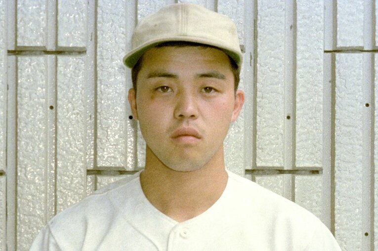 1979年、早稲田大学野球部時代の岡田彰布 ／ photograph by Kyodo News