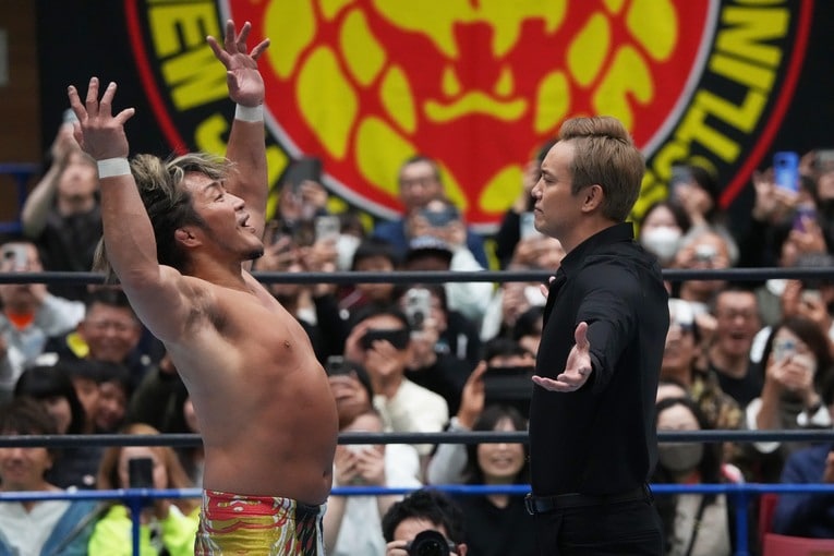 棚橋弘至の1.4引退試合の相手はオカダ・カズチカ。14年前に東京ドームで見た光景が安城市のリングで再現された　©Essei Hara