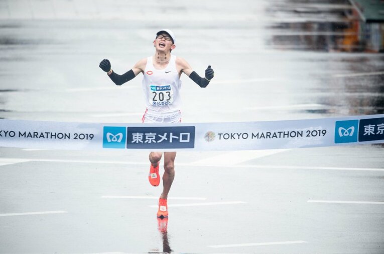 東京マラソン日本人最高位5位の堀尾謙介 ／ photograph by Yuki Suenaga