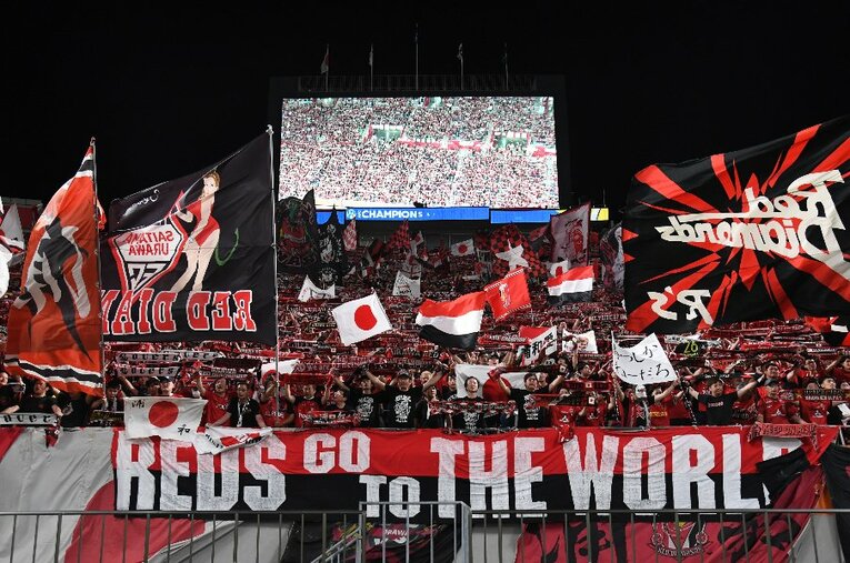 5月6日のACL決勝セカンドレグでアル・ヒラルを破り、3度目のアジア制覇を成し遂げた浦和レッズ。5万3374人の大声援が選手たちを強力にサポートした ／ photograph by Masashi Hara