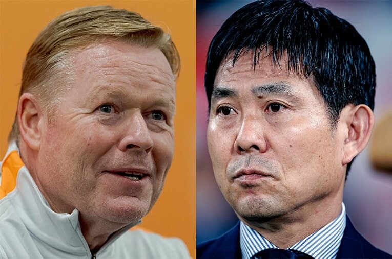 オランダ代表のクーマン監督。オレンジ軍団を率いる指揮官が、森保ジャパンを含めたW杯について語り尽くした ／ photograph by Soccrates Images/Getty Images,Kiichi Matsumoto