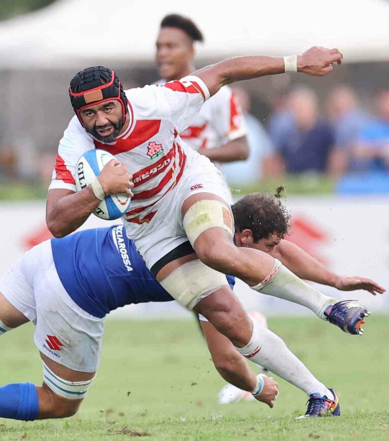 イタリア戦でのリーチマイケル　©︎JIJI PRESS