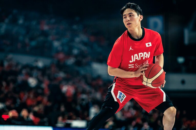NBAクリッパーズとエグジビット10契約を結んだ河村勇輝。本契約への挑戦の最中、日本代表活動にも参加して存在感を発揮している ／ photograph by Kiichi Matsumoto