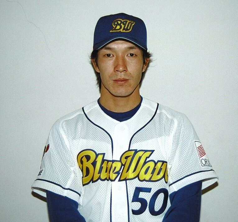 牧田勝吾スカウトの現役時代の写真。2001年のドラフト11位指名で、オリックス入り。08年に現役引退し、翌年からスカウトとして、フロントに加わった　©KYODO
