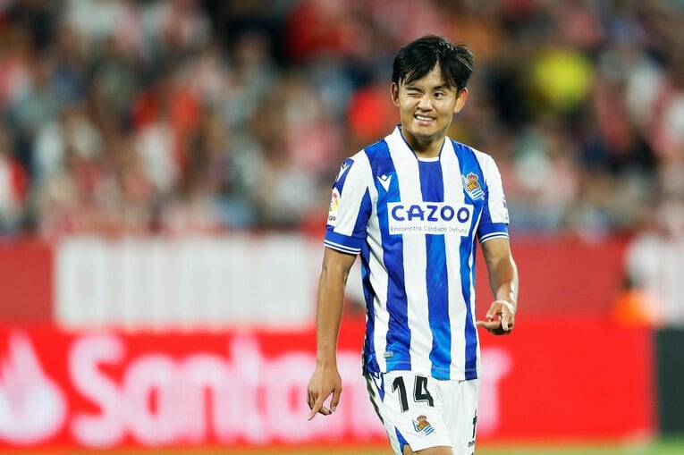 久保建英、ソシエダ同僚に「次は頼むよ」とウインク… カメラマンが収めた“1ゴール1アシスト＋余裕・信頼度アップの決定的瞬間”(25)