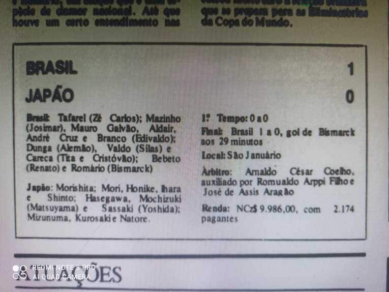 当時の結果とスタメンを伝える紙面　©Hiroaki Sawada