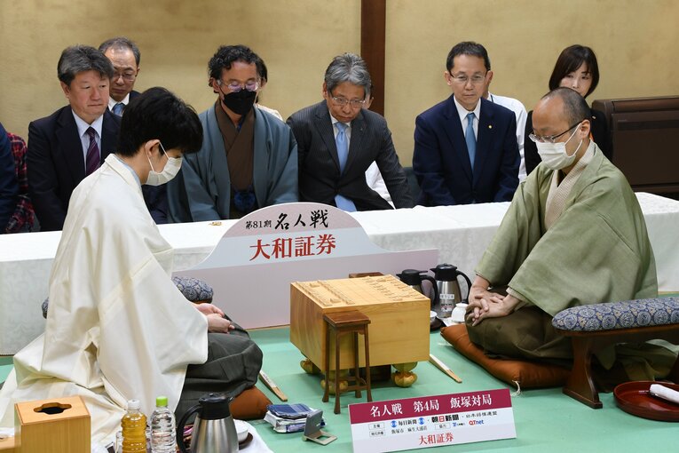 名人戦第4局の対局開始時　©日本将棋連盟