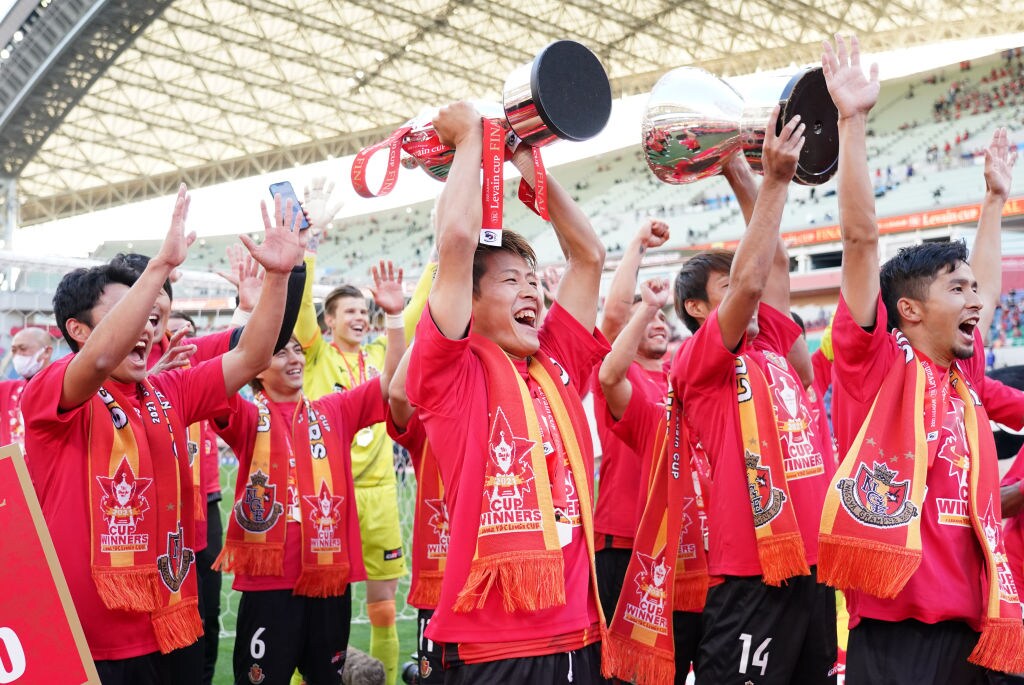 ルヴァンカップで優勝した時の柿谷　©Getty Images