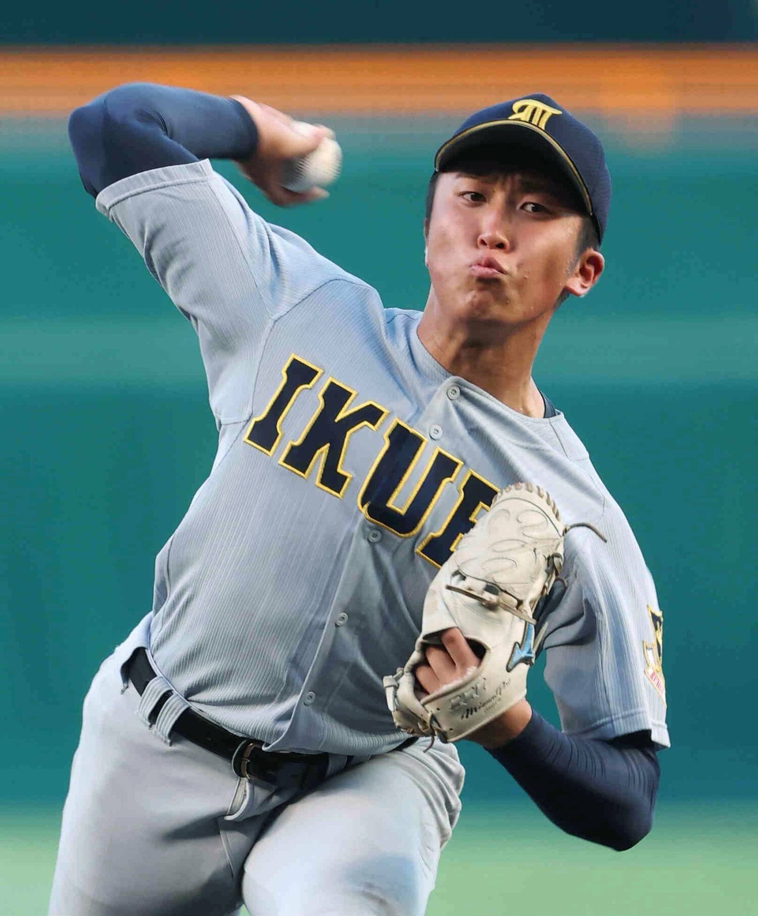 初戦の先発を任されたのは背番号10の湯田統真 ©JIJI PRESS