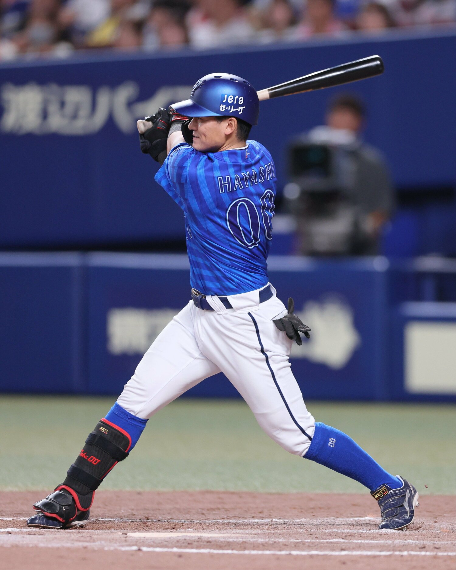 今季、林の打撃の力強さが増した理由とは……　©JIJI PRESS