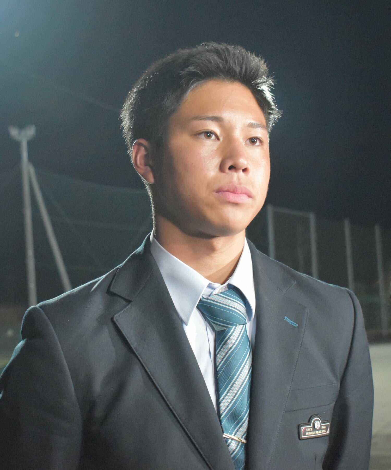 オリックスに1位指名された上田西高（長野）の横山聖哉　©JIJI PRESS