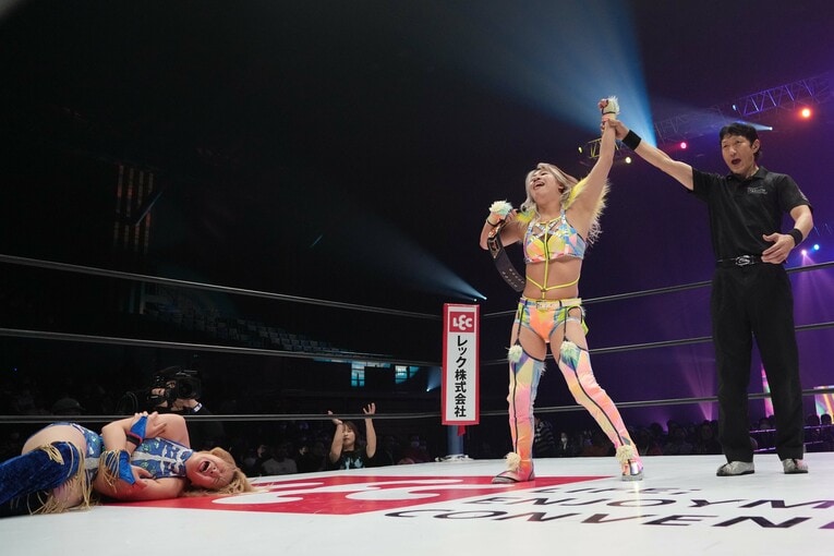 HANAKOに勝利して1回戦を突破した羽南　©Essei Hara