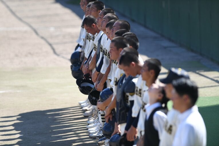 【今年の大社】準決勝（開星戦）で敗れうなだれる大社ナイン　©Kota Inoue