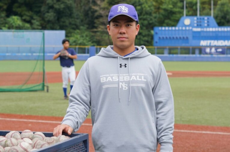 2018年夏の甲子園で準優勝した金足農。当時キャプテンを務めた佐々木大夢（日体大4年） ／ photograph by Kei Nakamura