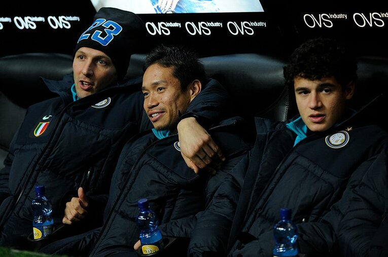 マテラッツィ、長友佑都、コウチーニョ ／ photograph by Takuya Sugiyama