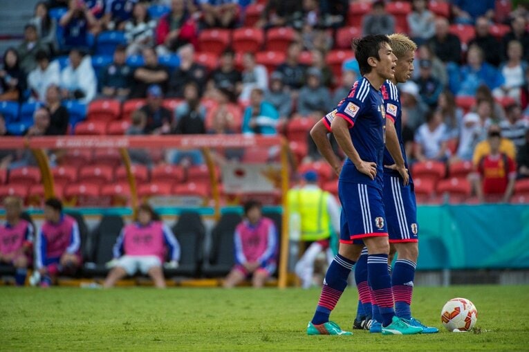 2015年のアジア杯、長谷部誠と本田圭佑　©Takuya Sugiyama