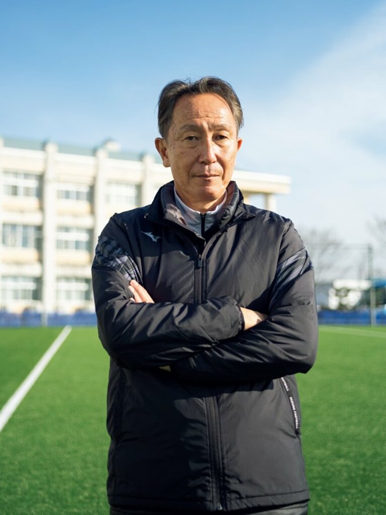 柱谷哲二／1964年7月15日、京都府生まれ。京都商高、国士舘大、日産自動車を経て、'92年にV川崎に移籍した。日本代表では'92年からチームの主将で'93年にドーハの悲劇を経験。'98年に引退後、Jリーグでは札幌、東京V、水戸、鳥取、北九州で監督。'18年から花巻東高で指導　©︎Nanae Suzuki