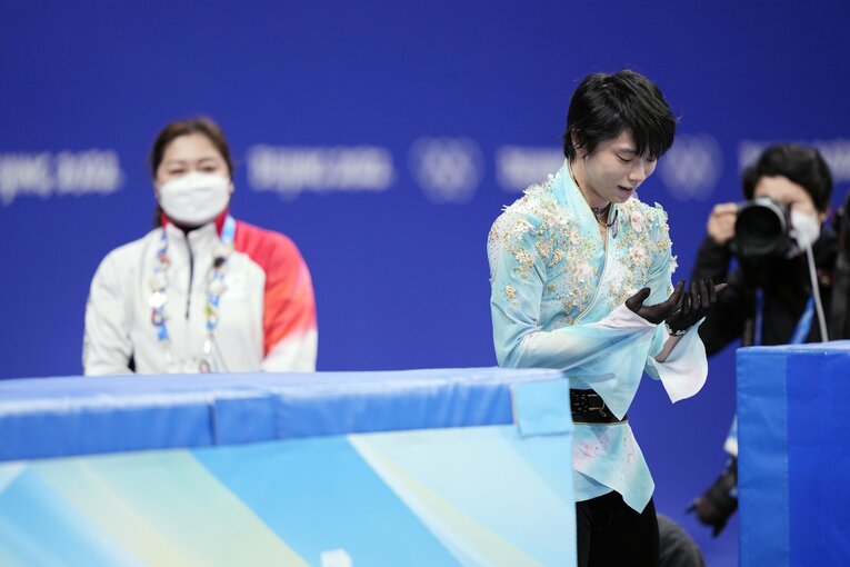北京五輪フリー『天と地と』、演技終了後　©Sunao Noto/JMPA